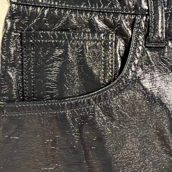 Abercrombie & Fitch The 90’s Straight Ultra High Rise Faux Leather Pants Size 8 - Picture 8 of 11